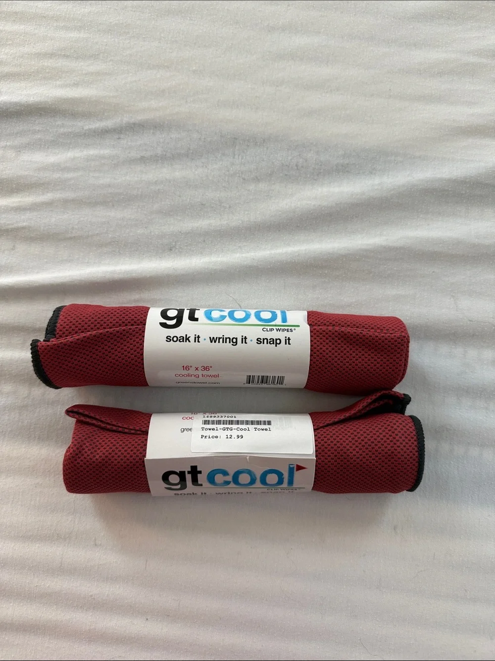 gtcool Red Cooling Towels - Set of 2